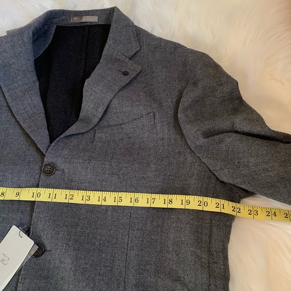 Mango Man Smart 100% Wool Button Up Sport Coat Double Vented W/Notch US 44  NWT - Picture 8 of 10